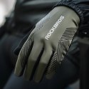 Rękawiczki rowerowe Rockbros wiosna/lato/jesień, pełne, rozmiar: L - zielone