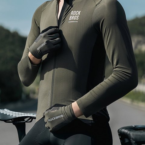 Rękawiczki rowerowe Rockbros wiosna/lato/jesień, pełne, rozmiar: L - zielone Rękawiczki rowerowe Rockbros wiosna/lato/jesień, pełne, rozmiar: L - zielone
