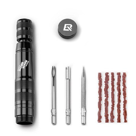 Zestaw naprawczy Rockbros do opon bezdętkowych tubeless - czarny Zestaw naprawczy Rockbros do opon bezdętkowych tubeless - czarny