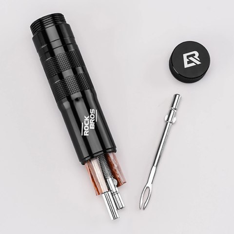 Zestaw naprawczy Rockbros do opon bezdętkowych tubeless - czarny Zestaw naprawczy Rockbros do opon bezdętkowych tubeless - czarny
