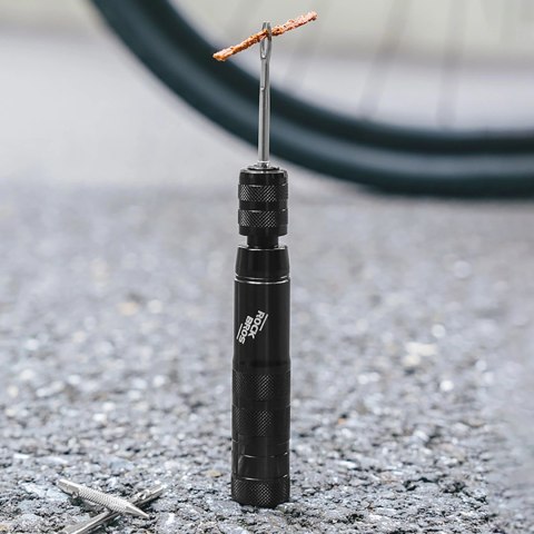 Zestaw naprawczy Rockbros do opon bezdętkowych tubeless - czarny Zestaw naprawczy Rockbros do opon bezdętkowych tubeless - czarny