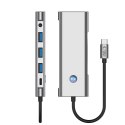 Adapter Tech-Protect HB04 HUB Adapter 9w1 USB-C + USB2.0 + USB3.0 + HDMI 4K 60Hz + SD / TF + PD100W + AV3.5 - szary