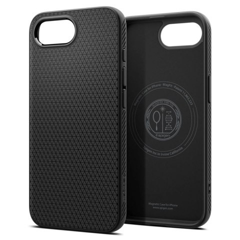 Etui Spigen Liquid Air Mag MagSafe na iPhone 16e - czarny mat Etui Spigen Liquid Air Mag MagSafe na iPhone 16e - czarny mat