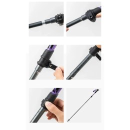 Kijki trekkingowe Qunature nordic walking aluminiowe 110 - 130 cm - fioletowe