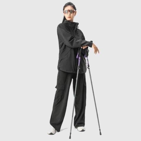 Kijki trekkingowe Qunature nordic walking aluminiowe 110 - 130 cm - fioletowe Kijki trekkingowe Qunature nordic walking aluminiowe 110 - 130 cm - fioletowe