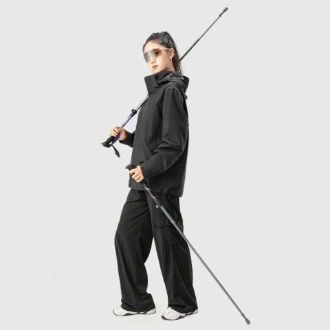 Kijki trekkingowe Qunature nordic walking aluminiowe 110 - 130 cm - fioletowe Kijki trekkingowe Qunature nordic walking aluminiowe 110 - 130 cm - fioletowe