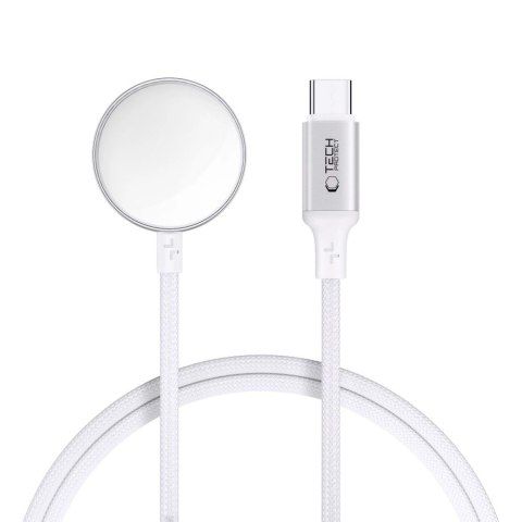 Ładowarka indukcyjna Tech-Protect UltraBoost USB-C do Apple Watch 1m - biała