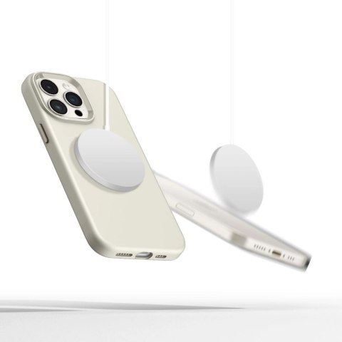 Etui Tech-Protect Silicone PUz MagSafe na iPhone 15 Pro - beżowe Etui Tech-Protect Silicone PUz MagSafe na iPhone 15 Pro - beżowe