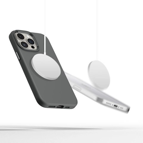 Etui Tech-Protect Silicone PUz MagSafe na iPhone 15 Pro - szare Etui Tech-Protect Silicone PUz MagSafe na iPhone 15 Pro - szare
