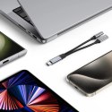 Kabel Tech-Protect UltraBoost USB-C (męski) PD 60W 6A / mini jack 3.5mm (żeński) - USB-C (żeński) - czarny