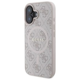 Etui Guess 4G Ring Classic Logo MagSafe na iPhone 16 - różowe