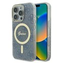 Etui Guess IML 4G MagSafe na iPhone 16 Pro - niebieskie
