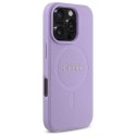 Etui Guess Saffiano MagSafe na iPhone 16 Pro Max - fioletowe