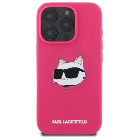 Etui Karl Lagerfeld Silicone Choupette Head MagSafe na iPhone 16 Pro - różowe Etui Karl Lagerfeld Silicone Choupette Head MagSafe na iPhone 16 Pro - różowe