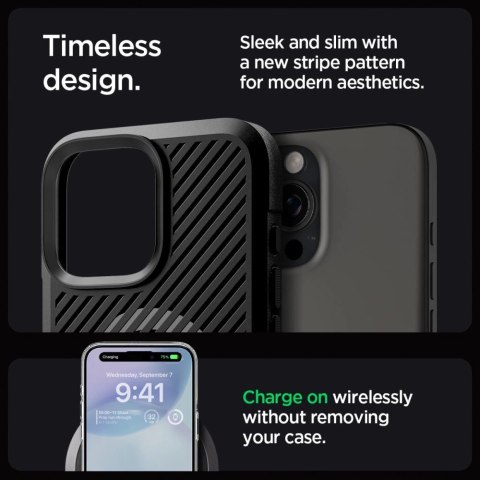 Etui Spigen Core Armor Mag z MagSafe na iPhone 16 Pro - czarny mat Etui Spigen Core Armor Mag z MagSafe na iPhone 16 Pro - czarny mat