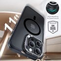 Etui ESR Classic Hybrid Kickstand Halolock MagSafe z podstawką + szkło hartowane na iPhone 16 Pro Max - półprzezroczyste z czarn