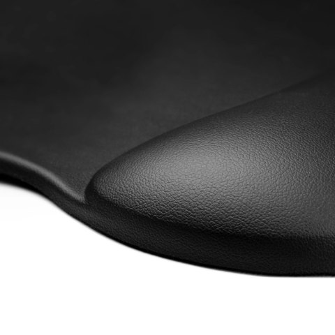Ergonomiczna podkładka pod mysz i nadgarstek żelowa Eco skóra duża antypoślizgowa - czarna Ergonomiczna podkładka pod mysz i nadgarstek żelowa Eco skóra duża antypoślizgowa - czarna