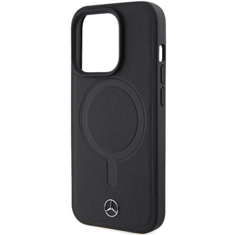 Etui Mercedes Smooth Leather MagSafe do iPhone 15 Pro Max - czarne Etui Mercedes Smooth Leather MagSafe do iPhone 15 Pro Max - czarne