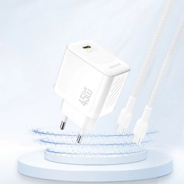 Ładowarka sieciowa Dudao A28 45W GaN USB-C - biała