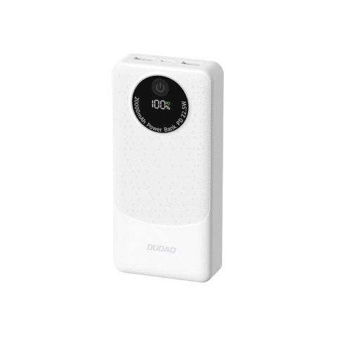 Powerbank Dudao K12 10000mAh PD22.5W USB-A, USB-C - biały Powerbank Dudao K12 10000mAh PD22.5W USB-A, USB-C - biały