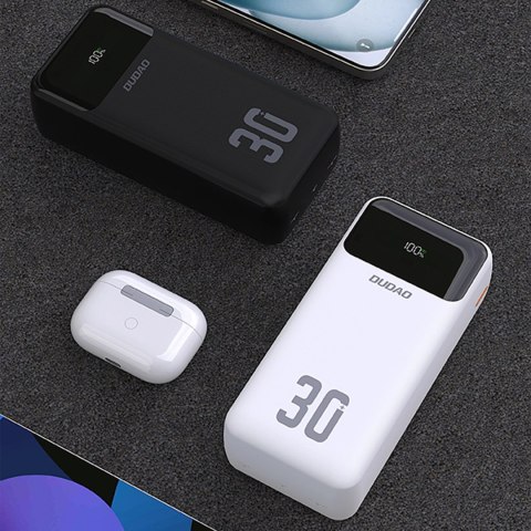 Powerbank Dudao K15MAX 30000mAh PD 22.5W z wbudowanymi kablami - czarny Powerbank Dudao K15MAX 30000mAh PD 22.5W z wbudowanymi kablami - czarny