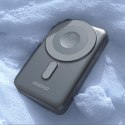 Powerbank Dudao K29 10000mAh PD 20W z MagSafe z metalową obudową, podstawką i wbudowanymi kablami USB-C/Lightning - szary