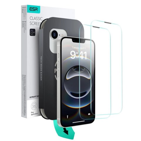 Etui ESR UltraFit Tempered Glass 2-pack na iPhone 13 / 13 Pro / 14 / 16e Etui ESR UltraFit Tempered Glass 2-pack na iPhone 13 / 13 Pro / 14 / 16e