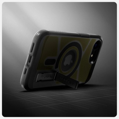 Etui Spigen Tough Armor MagSafe na iPhone 16e - przezroczysto-szare Etui Spigen Tough Armor MagSafe na iPhone 16e - przezroczysto-szare