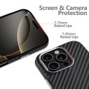 Etui Tech-Protect Ion Carbon MagSafe na iPhone 16 - czarno-szare