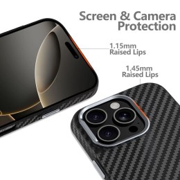 Etui Tech-Protect Ion Carbon MagSafe na iPhone 16e - czarno-szare