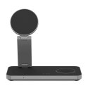 Ładowarka indukcyjna Tech-Protect QI15W-A47 MagSafe 3w1 + kabel USB-C - czarna