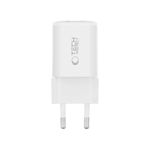 Ładowarka sieciowa Tech-Protect NCM33W 2-porty PD33W/QC3.0 - biała Ładowarka sieciowa Tech-Protect NCM33W 2-porty PD33W/QC3.0 - biała