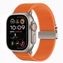 Pasek Tech-Protect Nylon Clasp na Apple Watch 44 / 45 / 46 / 49 mm - pomarańczowy