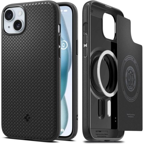 Etui Spigen Mag Armor MagSafe na iPhone 15 - czarny mat Etui Spigen Mag Armor MagSafe na iPhone 15 - czarny mat