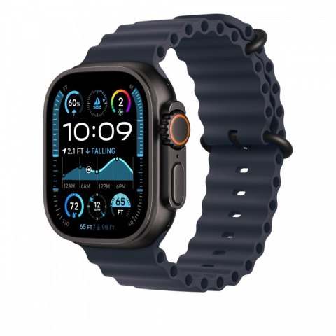 Pasek Ocean w kolorze granatu do koperty 49 mm elementy z tytanu w kolorze czarnym Pasek Ocean w kolorze granatu do koperty 49 mm elementy z tytanu w kolorze czarnym
