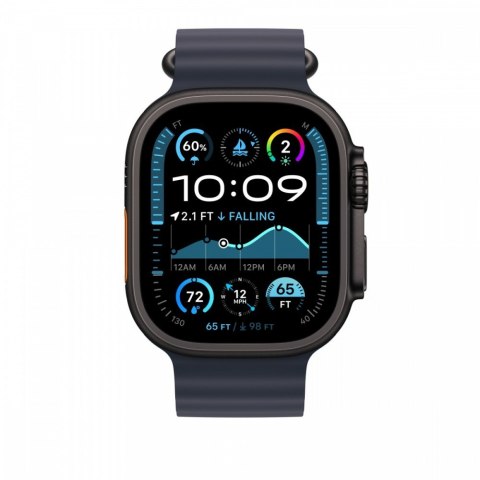 Pasek Ocean w kolorze granatu do koperty 49 mm elementy z tytanu w kolorze czarnym Pasek Ocean w kolorze granatu do koperty 49 mm elementy z tytanu w kolorze czarnym