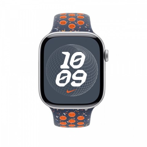 Pasek sportowy Nike w kolorze błękitnego płomienia do koperty 46 mm - rozmiar S/M Pasek sportowy Nike w kolorze błękitnego płomienia do koperty 46 mm - rozmiar S/M