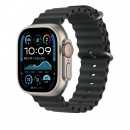 Przedłużka do paska Ocean w kolorze czarnym do koperty 49 mm - elementy z tytanu w kolorze naturalnym