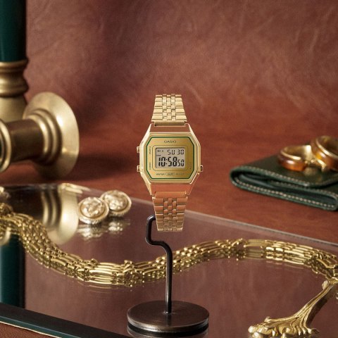 CASIO VINTAGE Mod. ICONIC GENT GOLD GREEN CASIO VINTAGE Mod. ICONIC GENT GOLD GREEN