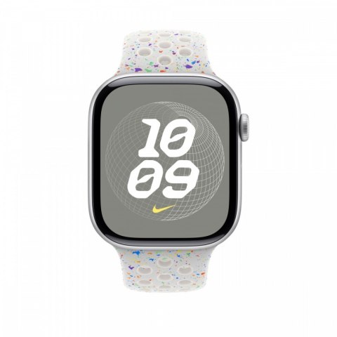 Pasek sportowy Nike w kolorze czystej platyny do koperty 46 mm - rozmiar M/L Pasek sportowy Nike w kolorze czystej platyny do koperty 46 mm - rozmiar M/L
