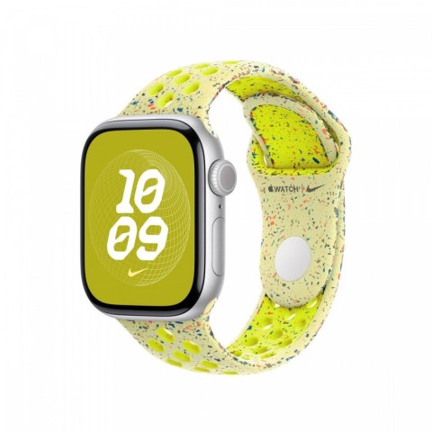 Pasek sportowy Nike w kolorze promiennym zielonożółtym do koperty 42 mm - rozmiar S/M Pasek sportowy Nike w kolorze promiennym zielonożółtym do koperty 42 mm - rozmiar S/M