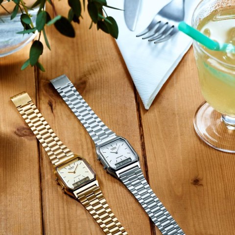 CASIO VINTAGE Mod. EDGY COLLECTION SUNRAY DIAL - SILVER CASIO VINTAGE Mod. EDGY COLLECTION SUNRAY DIAL - SILVER