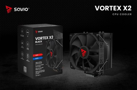 Chłodzenie procesora CPU Vortex X2 Black Chłodzenie procesora CPU Vortex X2 Black