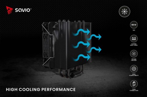 Chłodzenie procesora CPU Vortex X2 Black Chłodzenie procesora CPU Vortex X2 Black