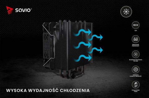 Chłodzenie procesora CPU Vortex X2 Black Chłodzenie procesora CPU Vortex X2 Black