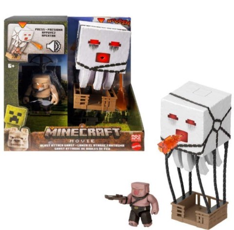 Zestaw z figurką Minecraft Atakujący Ghast z pociskiem Zestaw z figurką Minecraft Atakujący Ghast z pociskiem