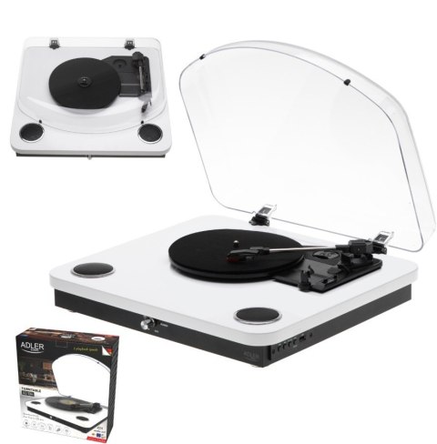 Gramofon AD1914 Biały USB Bluetooth Gramofon AD1914 Biały USB Bluetooth