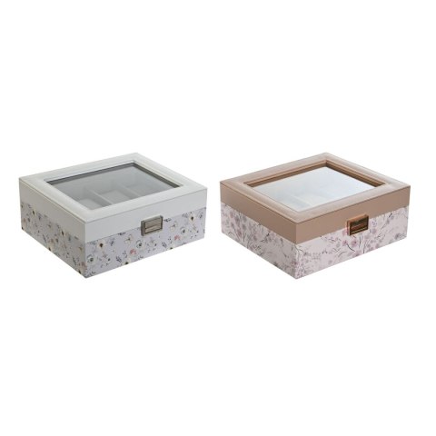 Box for watches DKD Home Decor Blue Light Pink Crystal 22,5 x 19,5 x 9,5 cm (2 Units) Box for watches DKD Home Decor Blue Light Pink Crystal 22,5 x 19,5 x 9,5 cm (2 Units)