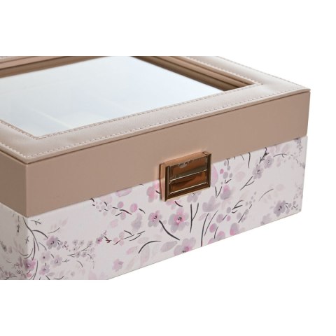 Box for watches DKD Home Decor Blue Light Pink Crystal 22,5 x 19,5 x 9,5 cm (2 Units) Box for watches DKD Home Decor Blue Light Pink Crystal 22,5 x 19,5 x 9,5 cm (2 Units)