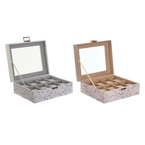 Box for watches DKD Home Decor Blue Light Pink Crystal 22,5 x 19,5 x 9,5 cm (2 Units) Box for watches DKD Home Decor Blue Light Pink Crystal 22,5 x 19,5 x 9,5 cm (2 Units)
